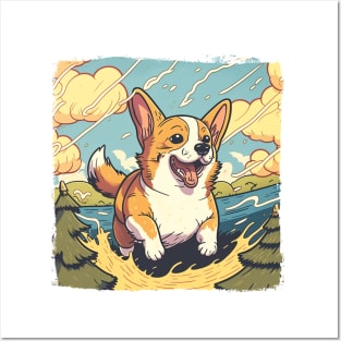 cute corgi Posters and Art